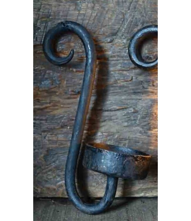 # Zwart metalen hanger waxine - 14 x 10 x 5 cm