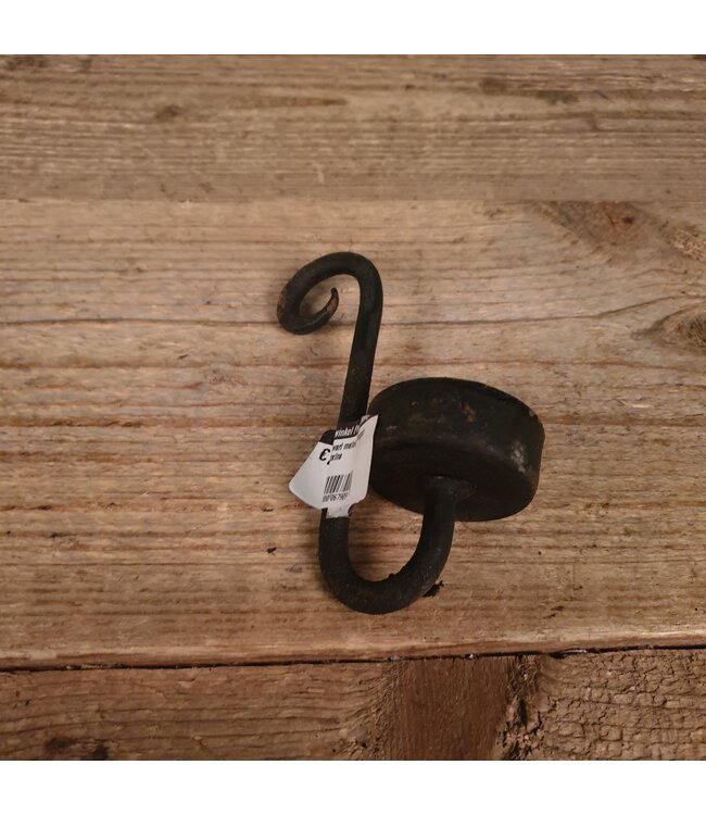 # Zwart metalen hanger waxine - 14 x 10 x 5 cm