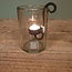 # Zwart metalen hanger waxine - 14 x 10 x 5 cm
