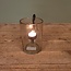 # Zwart metalen hanger waxine - 14 x 10 x 5 cm