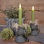 Countryfield # Korte dinerkaars rustiek Ø2,2CM LED ro Lyon S s2 l.groen-L2B2H15CM