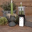 Countryfield # Korte dinerkaars rustiek Ø2,2CM LED ro Lyon S s2 l.groen-L2B2H15CM