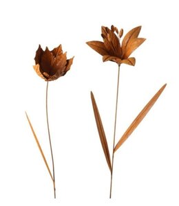 Countryfield # Tuinsteker bloem L a2 roest-15x15,5x110CM