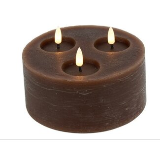 Countryfield # Stompkaars Ø15CM LED ro Lyon S bruin-15x15x7CM