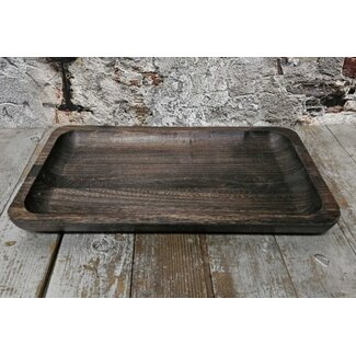 Wood dienblad recht 45x25cm