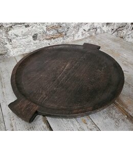 @ Wood dienblad rond 45x40x2.5cm