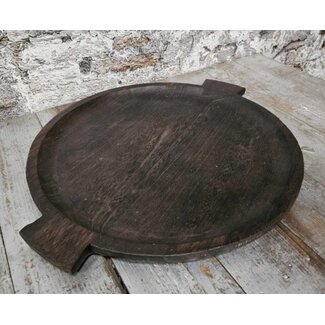 Wood dienblad rond 45x40x2.5cm