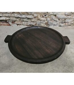 @ Wood dienblad rond 56x49x3.5cm