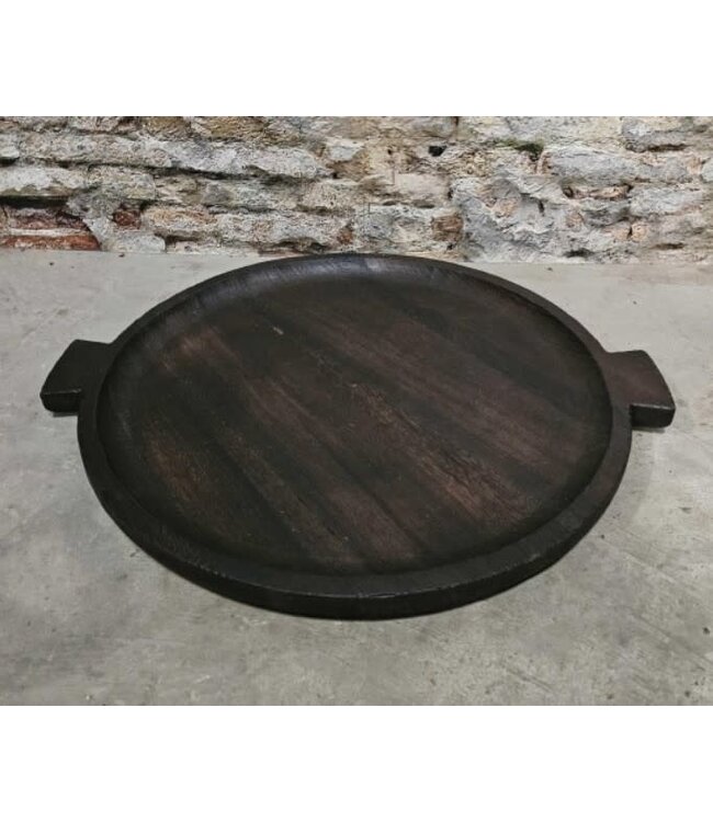 # Wood dienblad rond 56x49x3.5cm