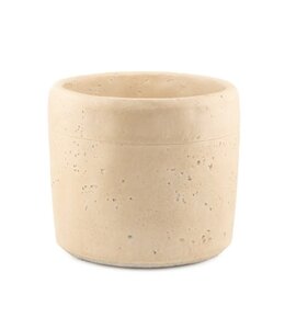 @ Aardewerk bloempot beige M - 14x14x13cm