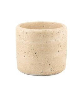# Aardewerk bloempot beige S - 11x11x10cm