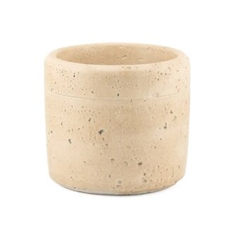 Countryfield # Aardewerk bloempot beige S - 11x11x10cm