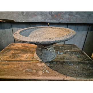 # Ronde schaal op voet - aardewerk - 27 x 13 cm