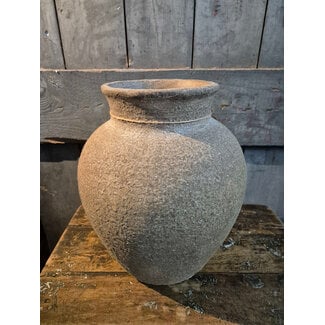 # Aardewerk pot beige - rond - ca. 25 x 33 cm