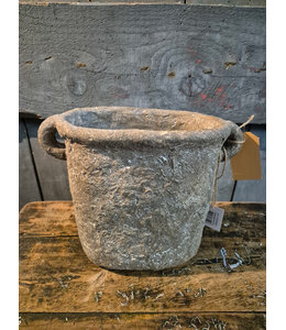 # Vensterbankpot met oren S Grey - ca. 19 x 11 x 20 cm