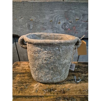 # Vensterbankpot met oren S Grey - ca. 19 x 11 x 20 cm