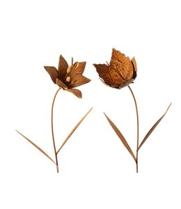 Countryfield # Tuinsteker bloem S a2 roest-13x13x85,5CM - per stuk