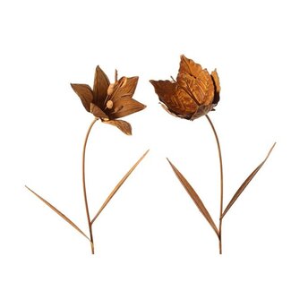 Countryfield # Tuinsteker bloem S a2 roest-13x13x85,5CM - per stuk