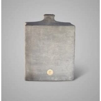 ## Alleen afhalen/wordt niet verzonden - Grijze vaas "Square" 33 cm