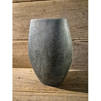 # Vaas - aardewerk - Black and Sand - ca. 25 x 15 x 36 cm
