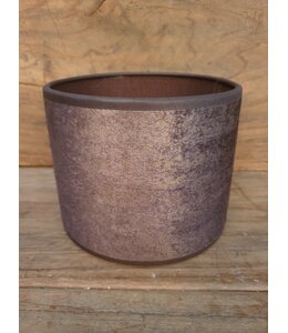 2062 - KKL - Lampenkap - velours - bruin - 15 x 15 cm