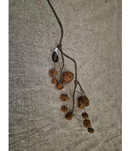## Tak met roestige bellen - kerstbeltak - M - ca. 50 cm