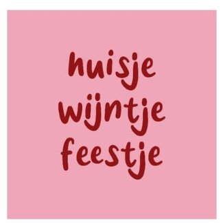 # Magneettegeltje huisje wijntje feestje - 5x5x0,8cm