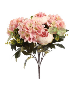 Countryfield @ Boeket Paeonia Hydrangea 3x3 roze-35x35x47CM
