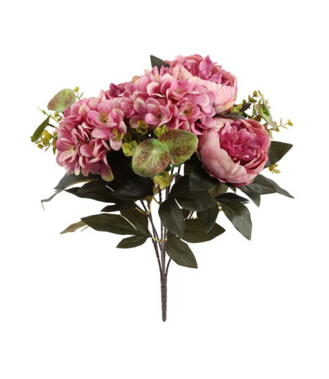 Countryfield # Boeket Paeonia Hydrangea 3x3 lila-35x35x47CM
