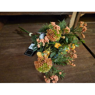 Countryfield # Kunst boeket Dahlia Pompon oranje - L12B12H27 cm