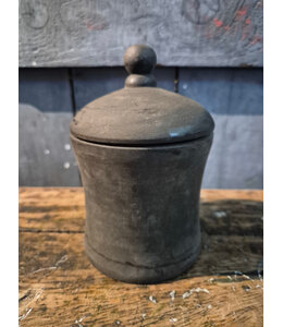 # Houten pot met deksel - ca. 10 x 15 cm - kleur kan afwijken