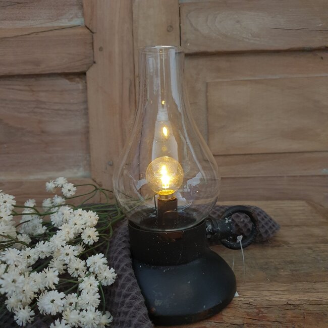 Olielamp LED timer ro Kilian zwart-L13B10,5H19,5CM