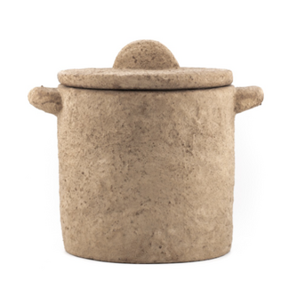 # Aardewerk jar Tierra beige L - 19x14,5x17cm