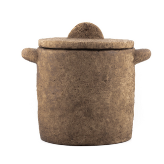 # Aardewerk jar Tierra bruin L - 19x14,5x17cm