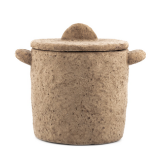 # Aardewerk jar Tierra beige S -14,5x11x13cm