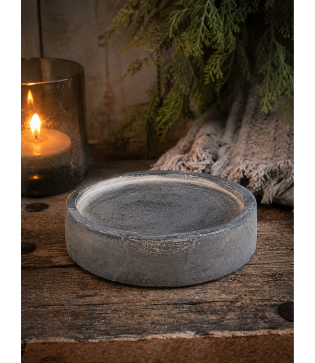 ## Houten onderzetter - donker - 14.5×14.5×3.5cm - tbv glas met doorsnee 12.5cm (excl. glas)