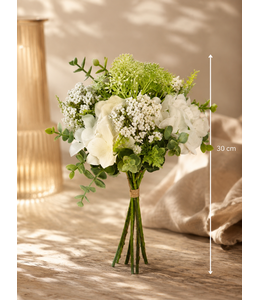 Countryfield ## Kunst boeket Hydrangea/achillea wit-L19B13H30CM