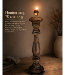 @ Tafellamp old brown 70 cm