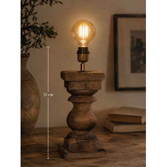 Tafellamp hout M 35 cm