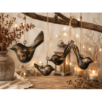 ## Metalen vogel Birdie per stuk