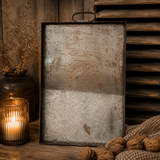 ## Alleen afhalen/wordt niet verzonden Mix - Iron square tray +/- 55x40cm