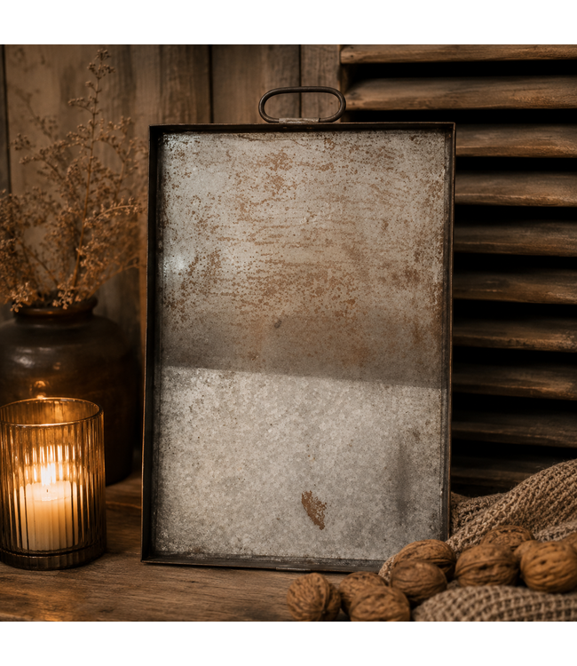 ## Alleen afhalen/wordt niet verzonden Mix - Iron square tray +/- 55x40cm