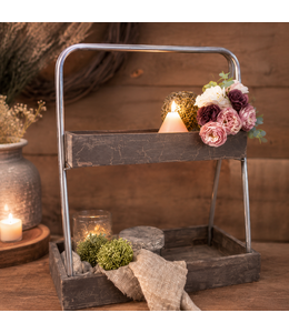 @ Etagere - grey finish - 50 x 25 x 60 cm - excl. deco