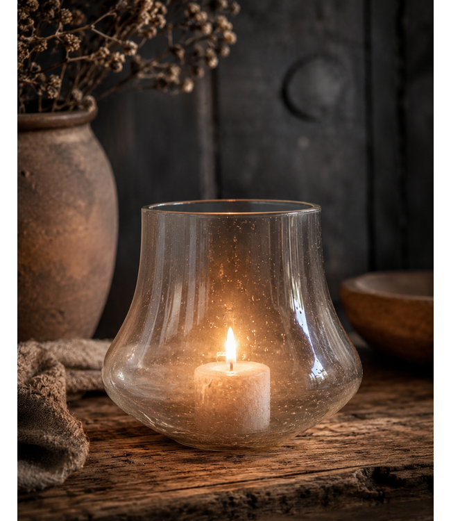 Countryfield # Vaas - bubbelglas -bol taps - ca. 19 x 19 x 14 cm