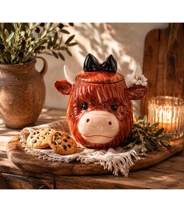 # Cookie jar highland cow - ca. 20 x 20 cm