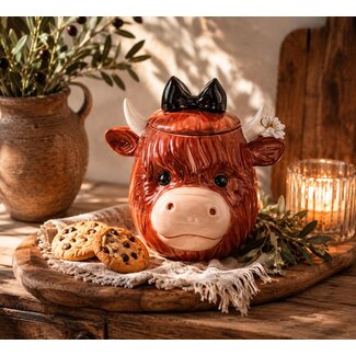 # Cookie jar highland cow - ca. 20 x 20 cm