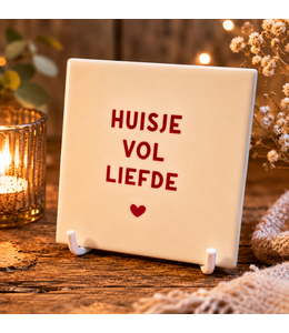 @ Tegeltje huisje vol liefde  - 	10,5x10,5x0,5cm