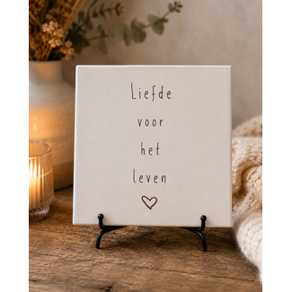 # Tegeltje liefde voor het leven - 	10,5x10,5x0,5cm