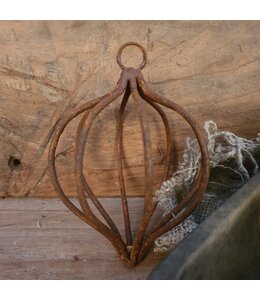 # puntmosbal metaal - S 10 cm (excl mos en deco) per stuk