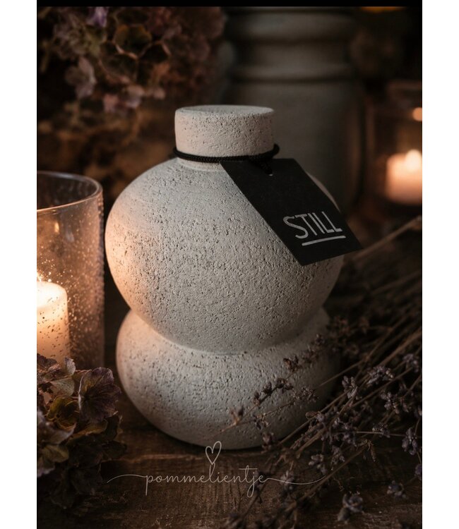 Still ## wordt niet verzonden - 46001 - Bottle Gourd Vase Taupe - Ca. 17 L x 17 B x 22 H cm